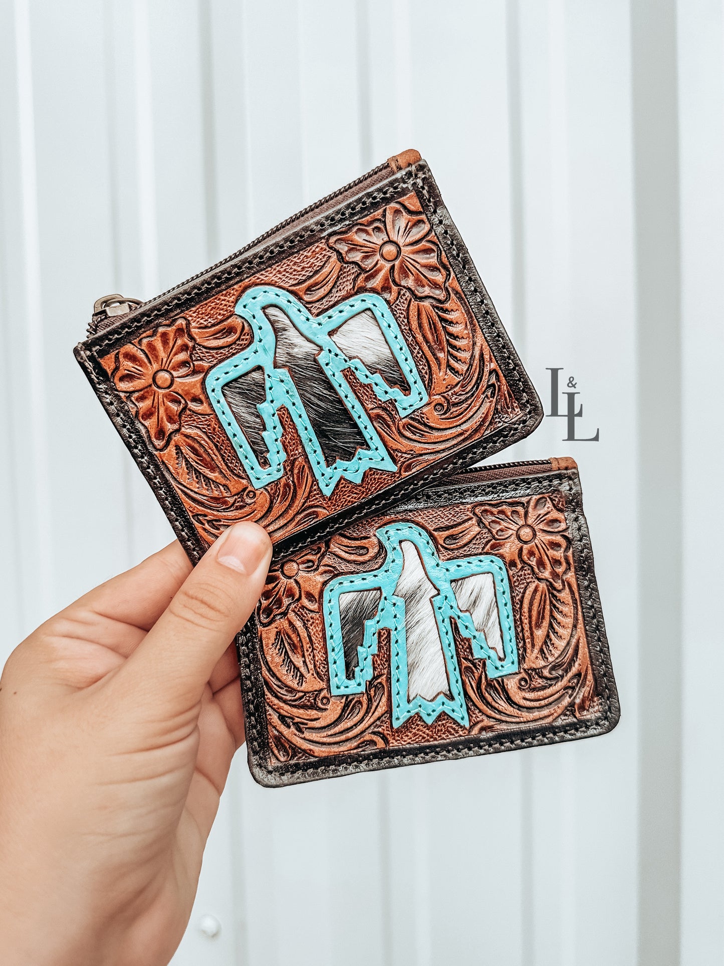 Thunderbird Turquoise Leather Card Holder