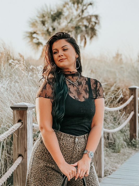 Black Lace Top