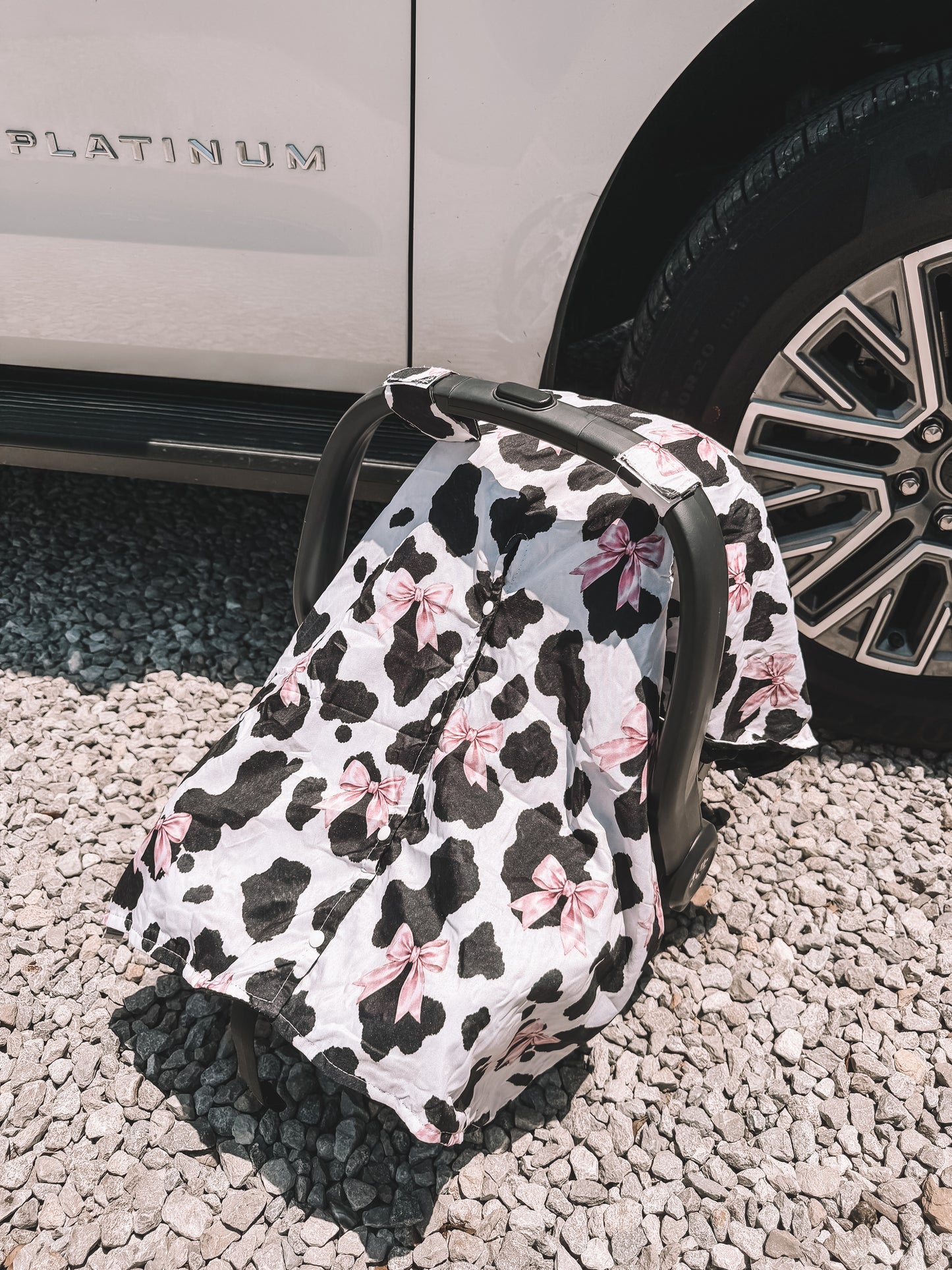 Car Seat Cover - Coquette Cow