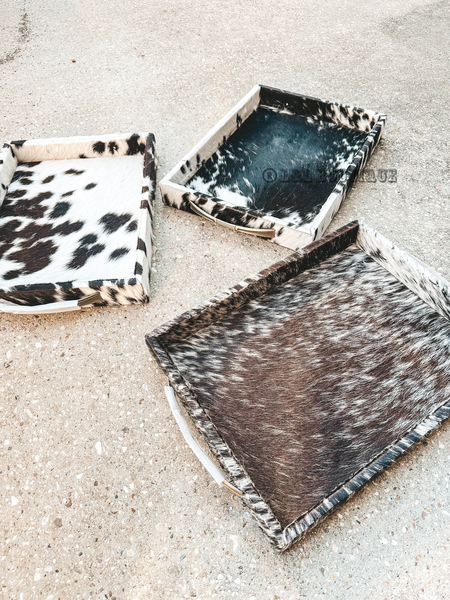 Large Cowhide Tray