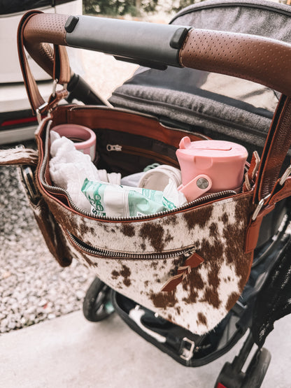 Cowhide Stroller Bag