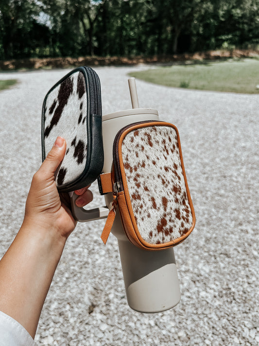 Cowhide Tumbler Pouch