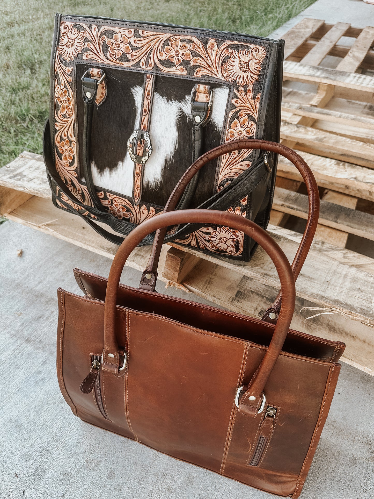 State Of Mind Cowhide Crossbody Purse