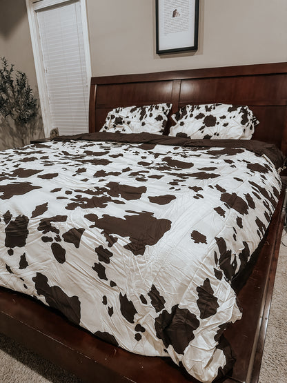 Brown Cow Comforter Set