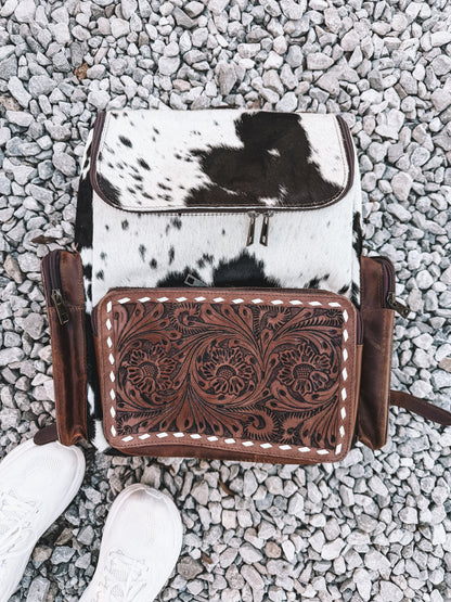 Galveston Leather & Cowhide Backpack