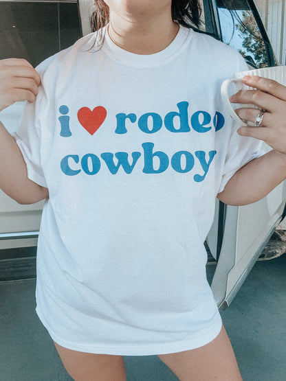 I Love Rodeo Cowboys Tshirt