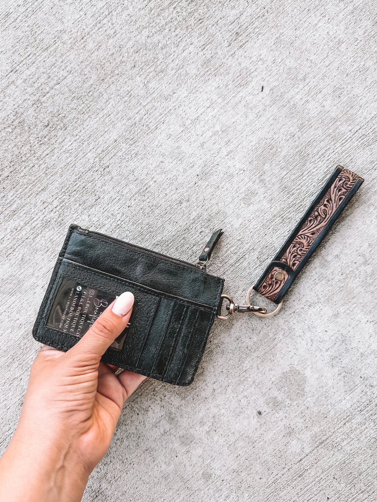 Pride Card Holder Keychain Dual Flower
