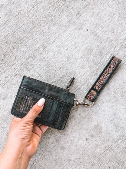 Pride Card Holder Keychain Dual Flower
