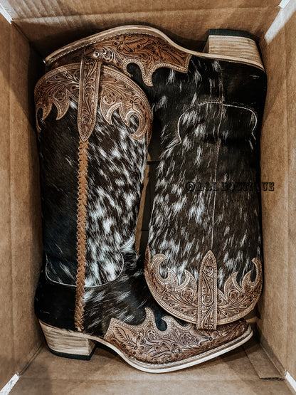 Adelaide Cowhide Leather Boots