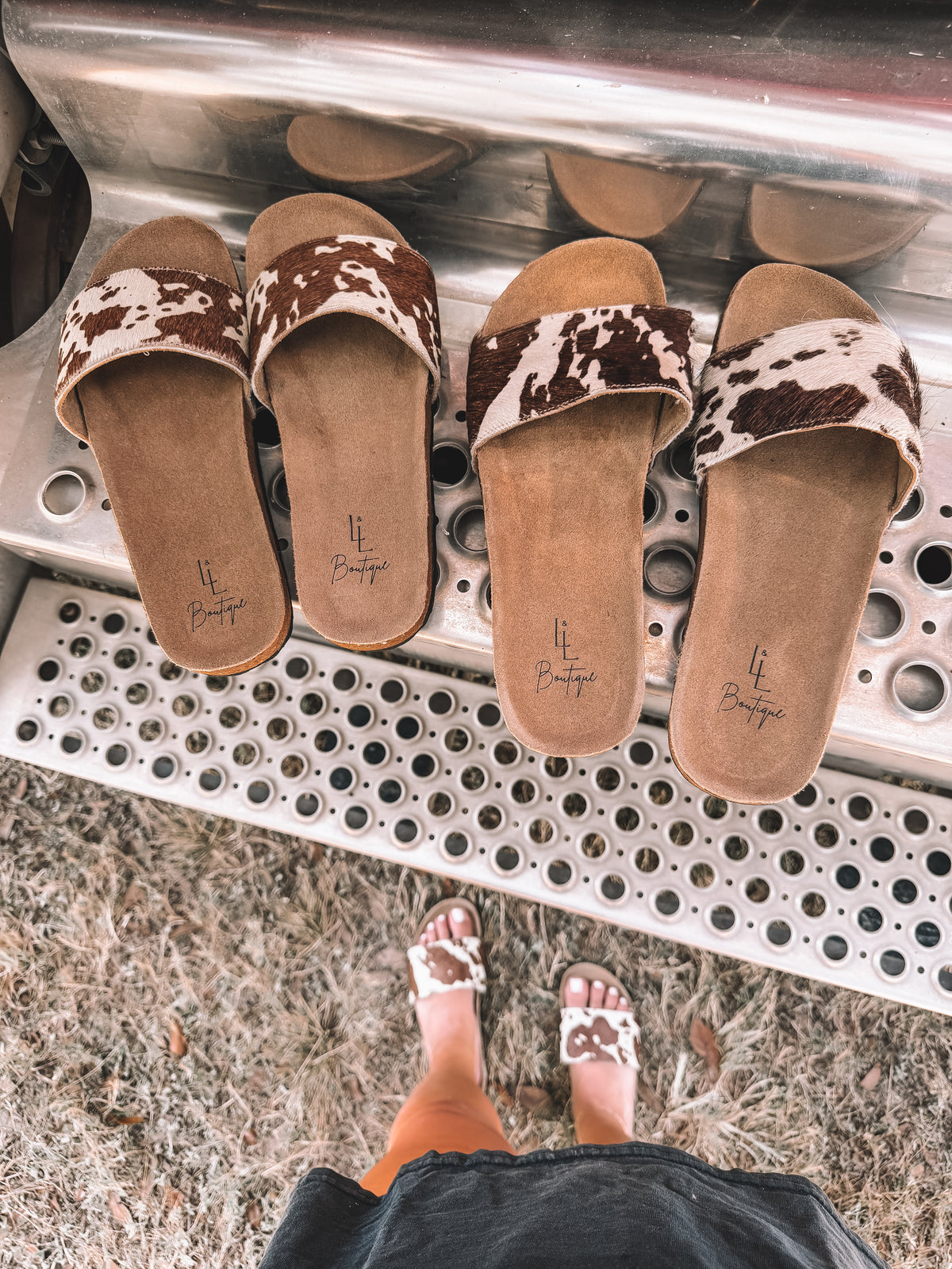 Cowhide Slides x L&L