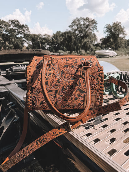 Tooled Leather Speedy Purse x L&L