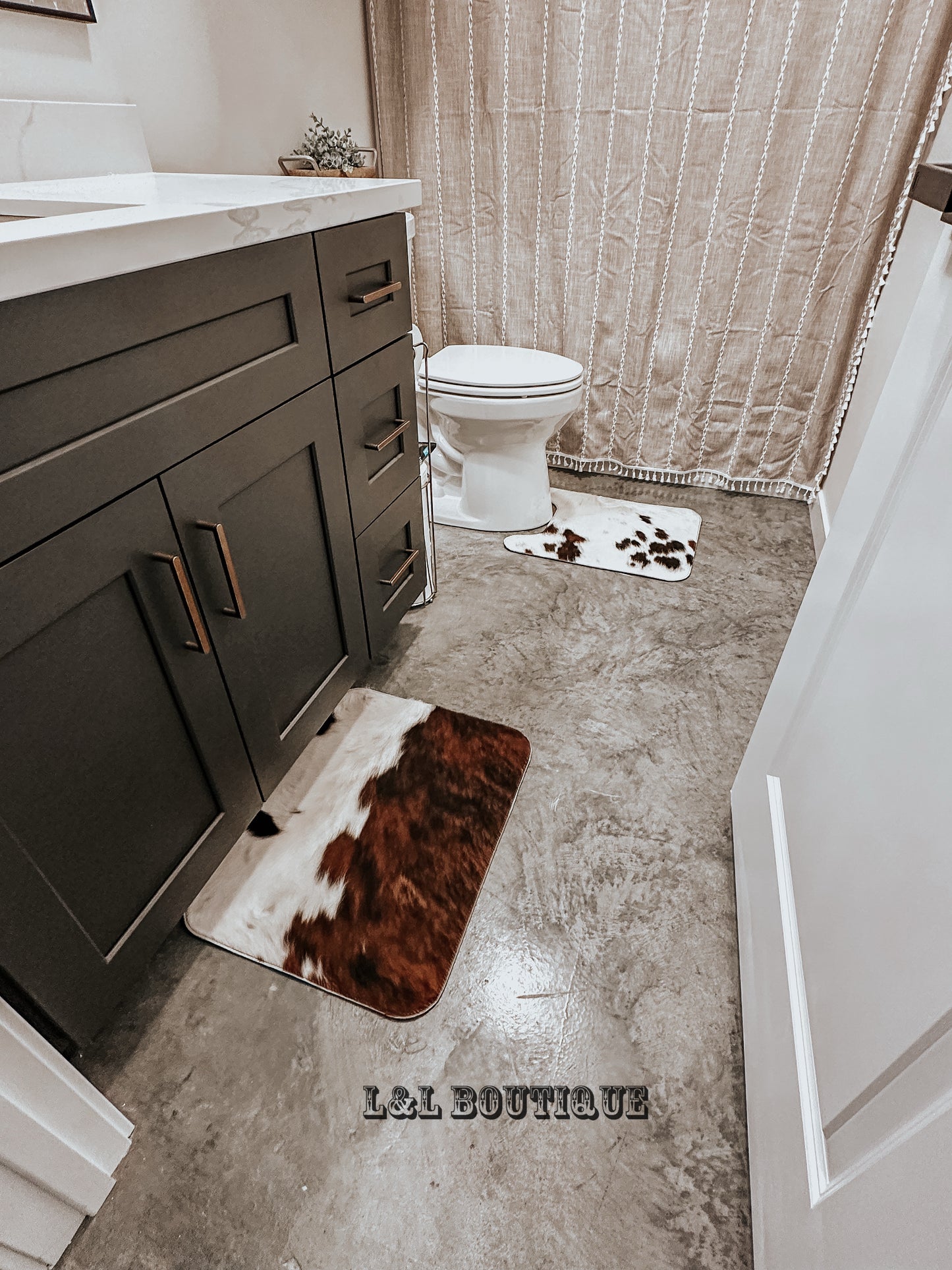 Cowhide Bathroom Mats