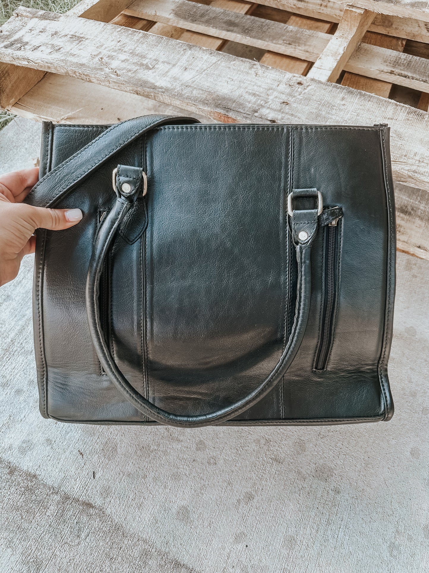 State Of Mind Cowhide Crossbody Purse