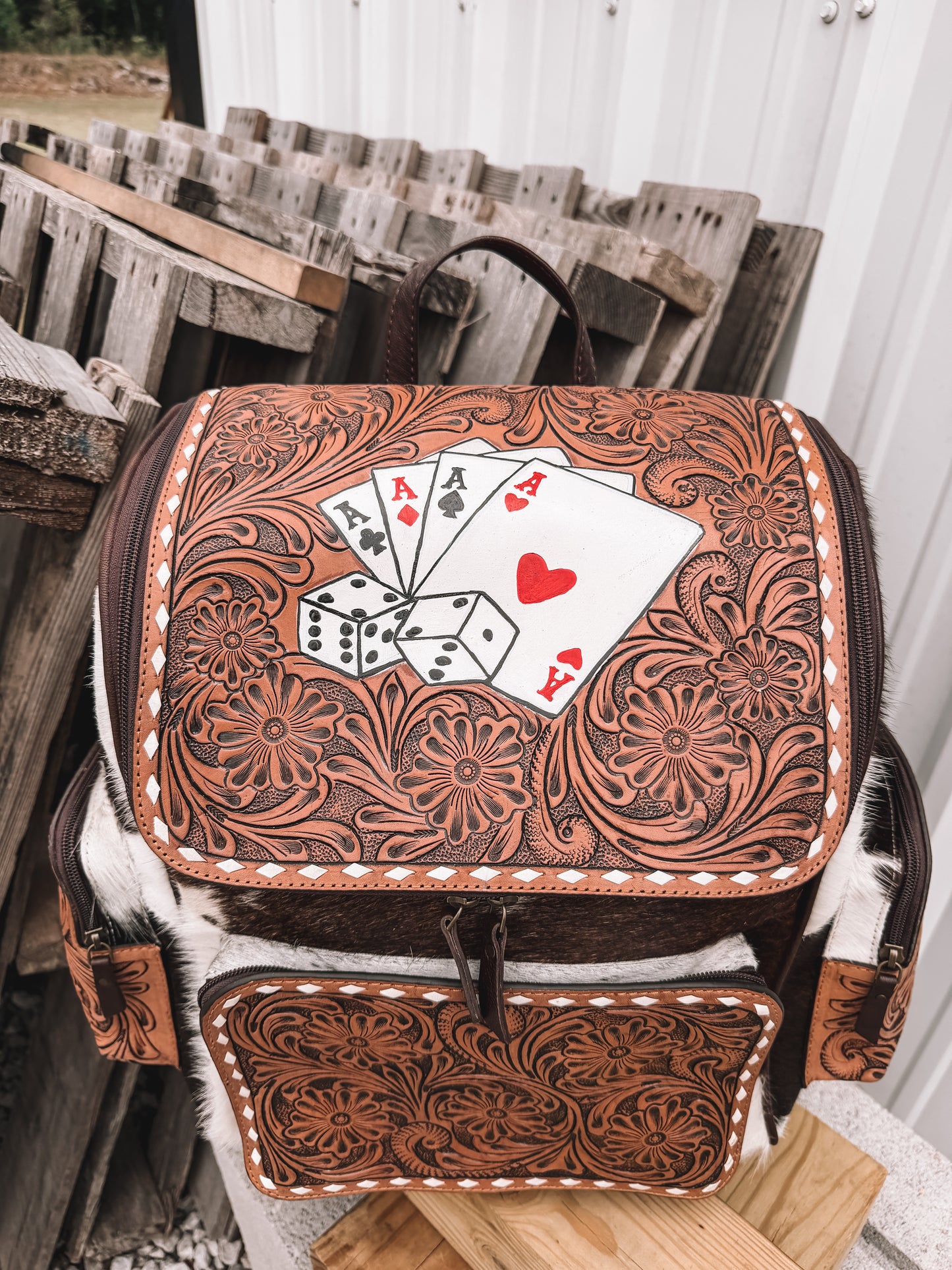 Aces Cowhide Backpack