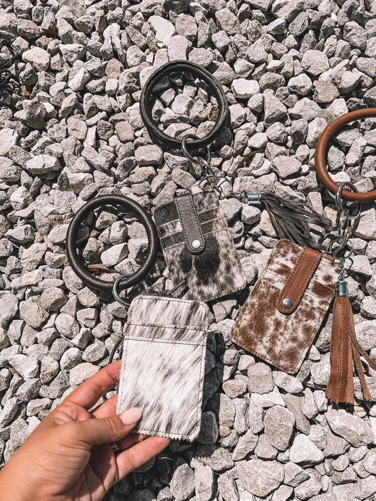 Cowhide Bangle Card Holder