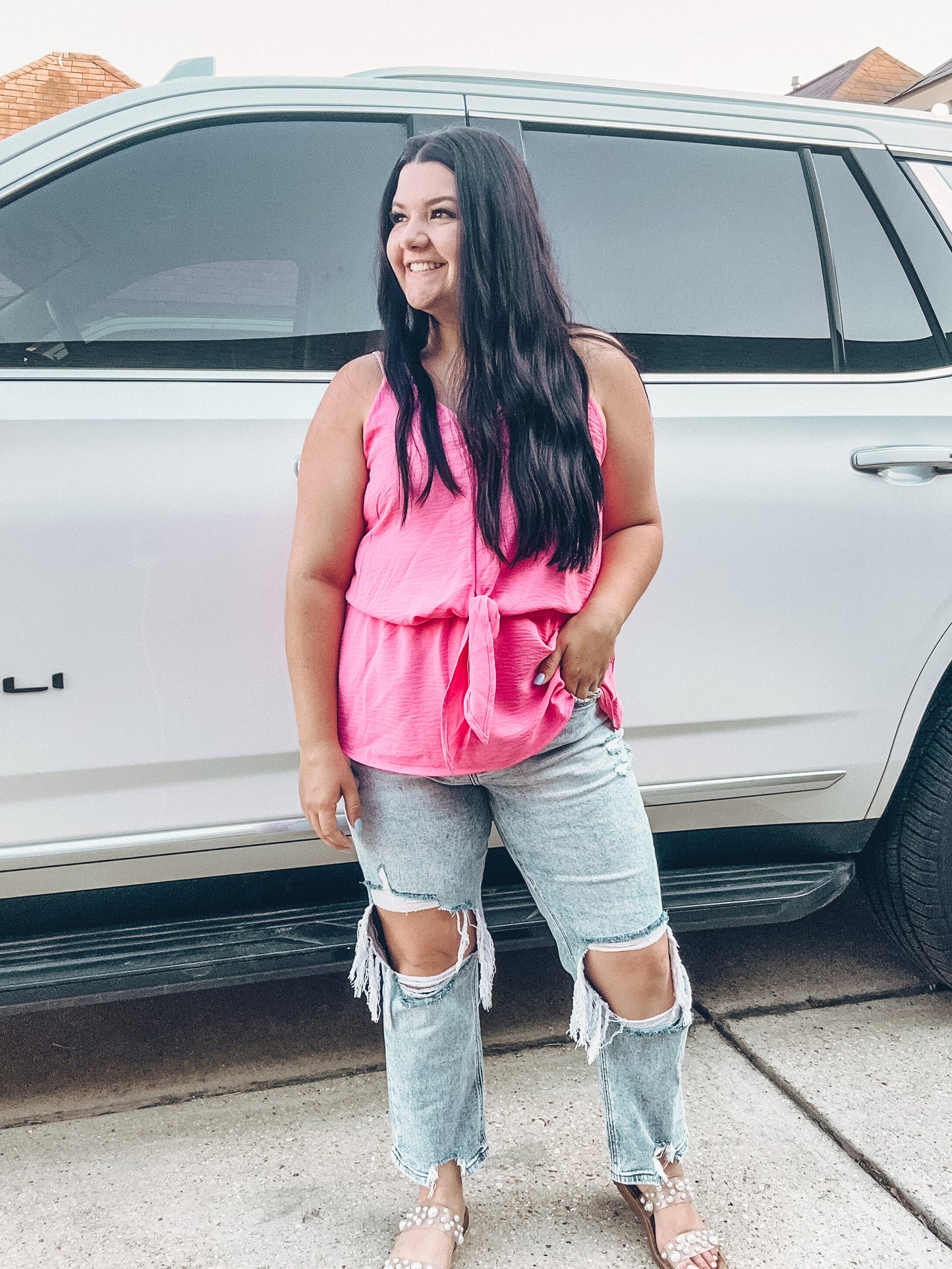 Flamingo Pink Tank Top