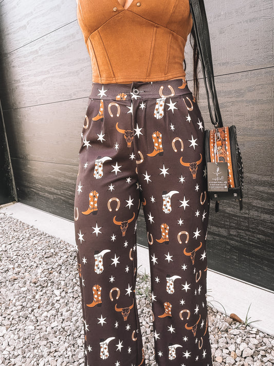 Lucky Cow Wide Leg Pants