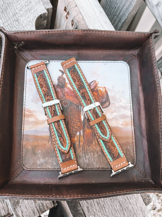 Delk Tooled Leather Watch Band 42/44/45mm