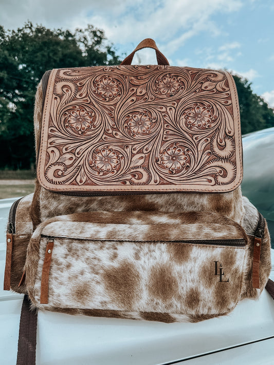 Tess Leather Cowhide Backpack