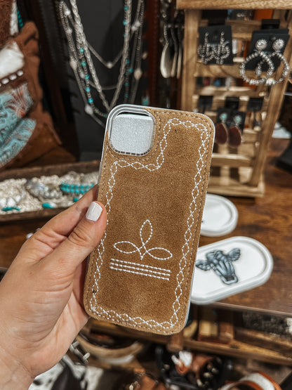 Velvet Boot Stitched Phone Case