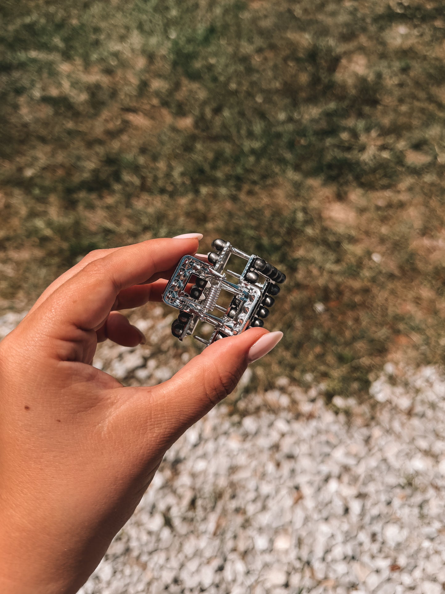 Mini Nav Beaded Claw Clip