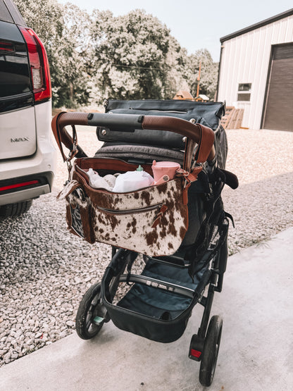 Cowhide Stroller Bag