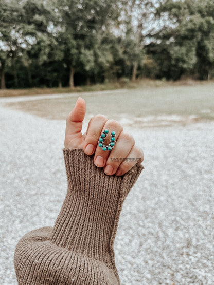 Genuine Horseshoe Turquoise Ring