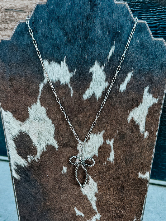 Rope Bow Necklace