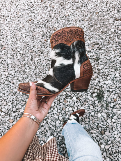 Silverado Cowhide Booties