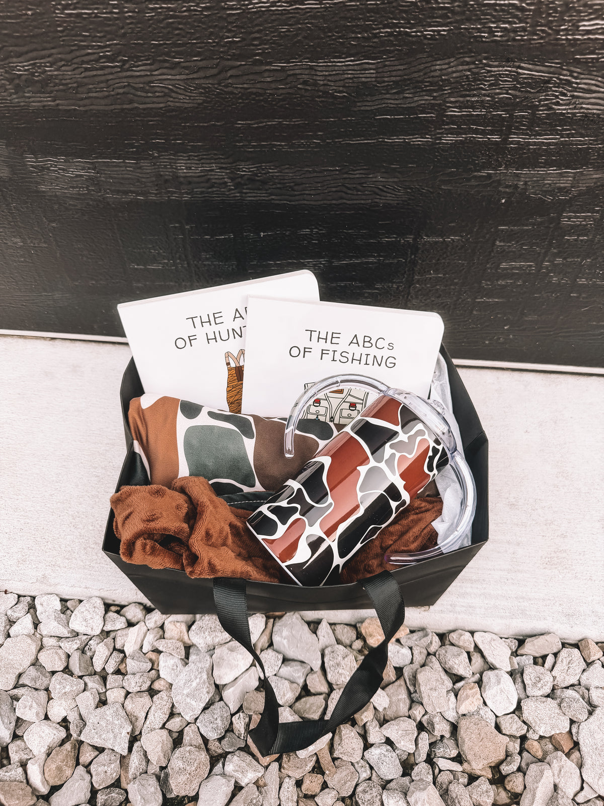 Camo Toddler Blanket Cup Book Bundle