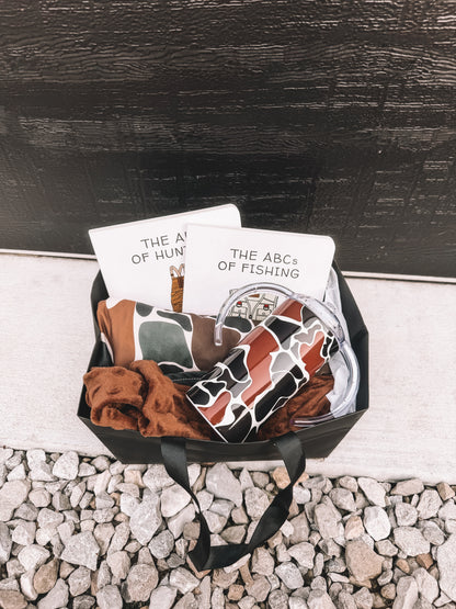 Camo Toddler Blanket Cup Book Bundle