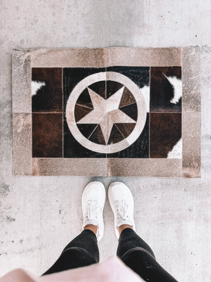 Cowhide Star Rug