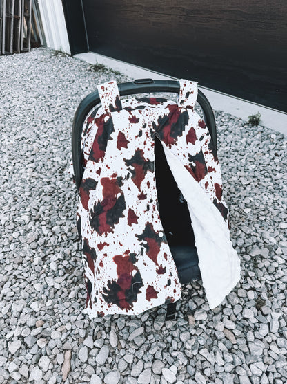 Car Seat Cover - Brown Cow
