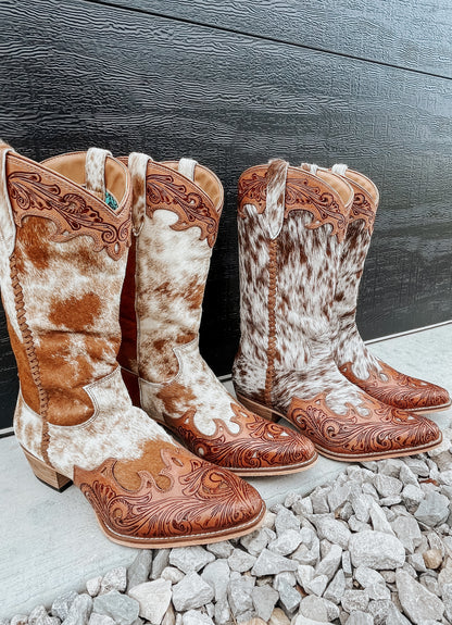 Dust Cowhide Leather Boots