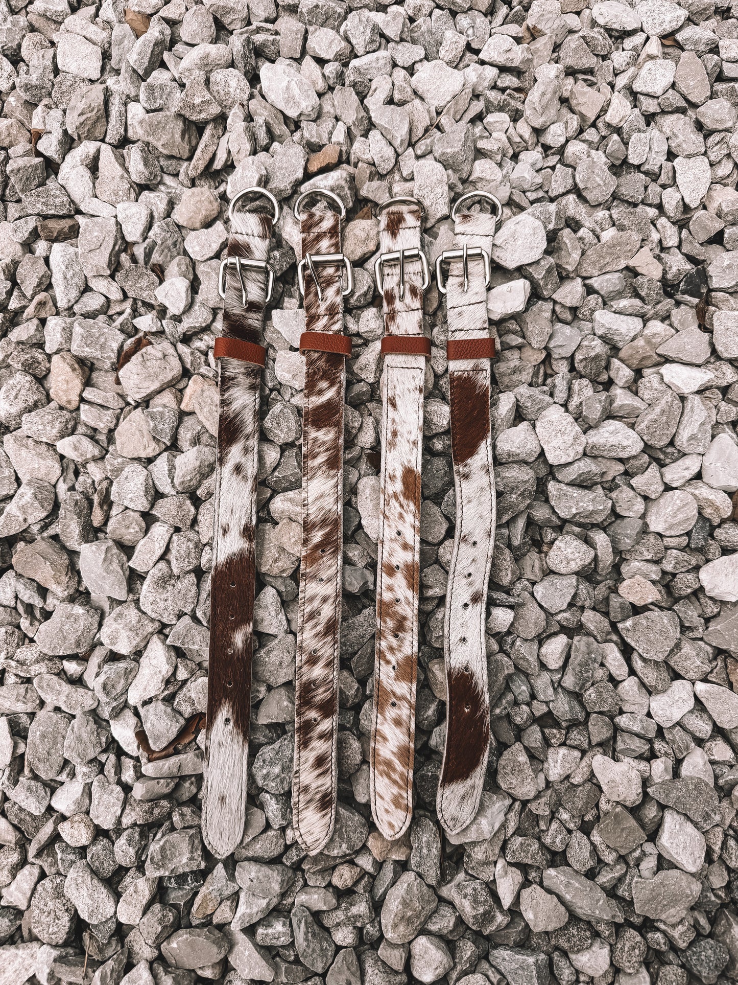 Cowhide Dog Collar - Tan
