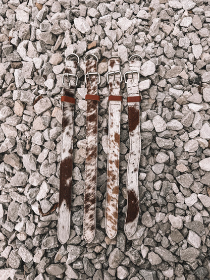 Cowhide Dog Collar - Tan
