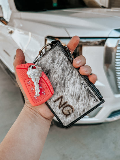 Oaken Cowhide Keychain Card Holder