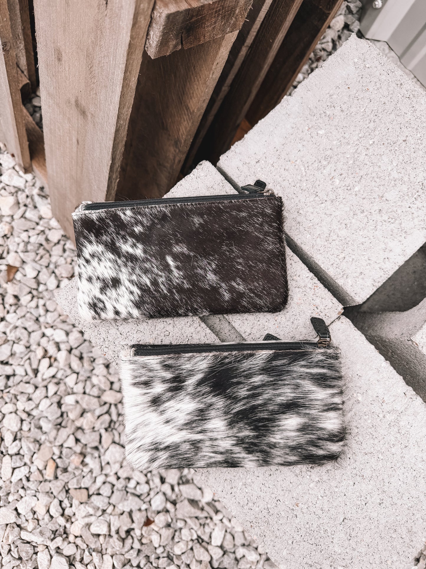 Crunch Cowhide Wallet in Black