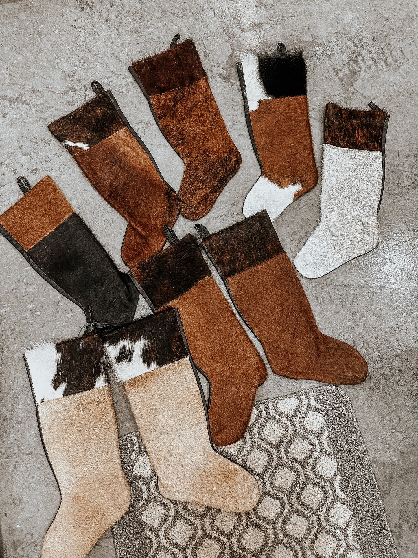 Tall Cowhide Stocking