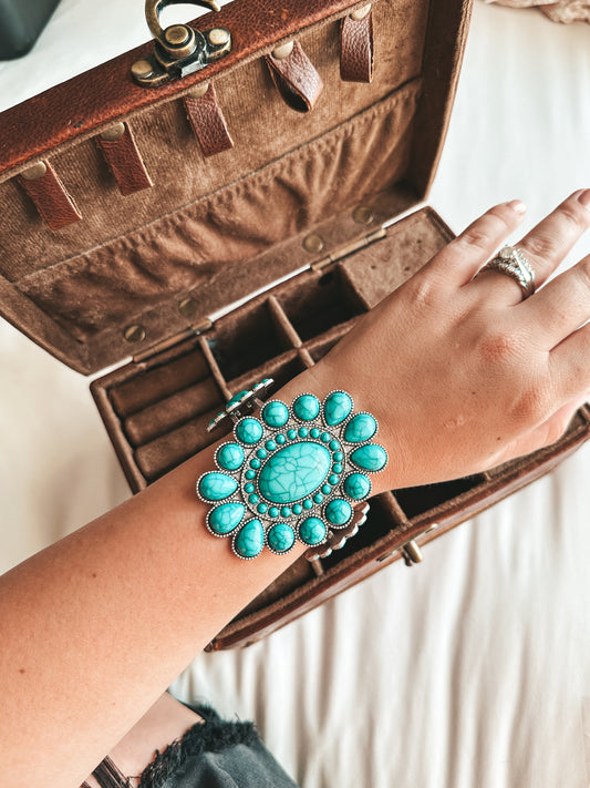 Turquoise Three Clustered Bracelet
