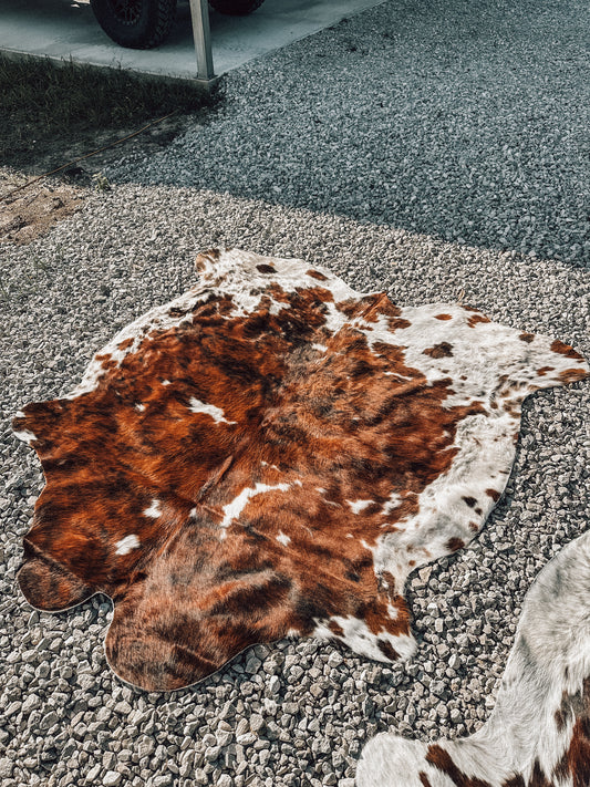 Tricolor Cowhide Rug 5’