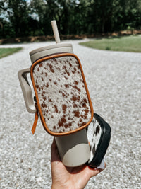 Cowhide Tumbler Pouch