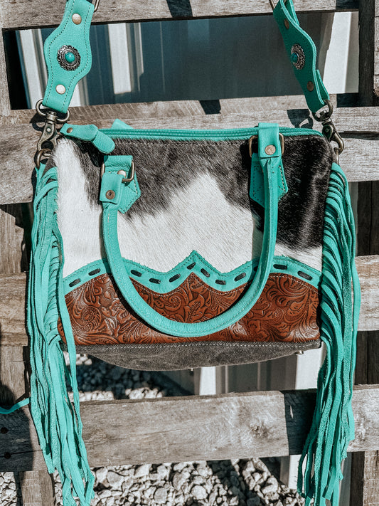 Stellona Turquoise Cowhide Crossbody Concealed Carry