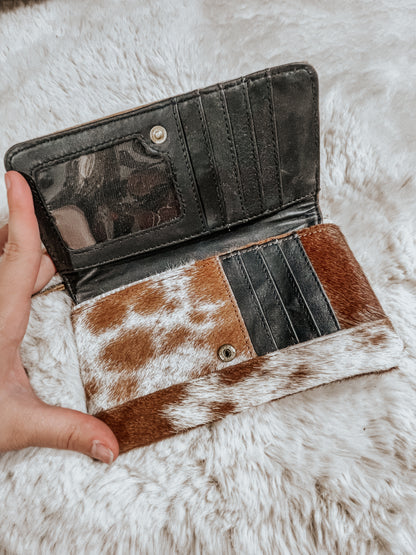 Wildfire Cowhide Wallet in Brown