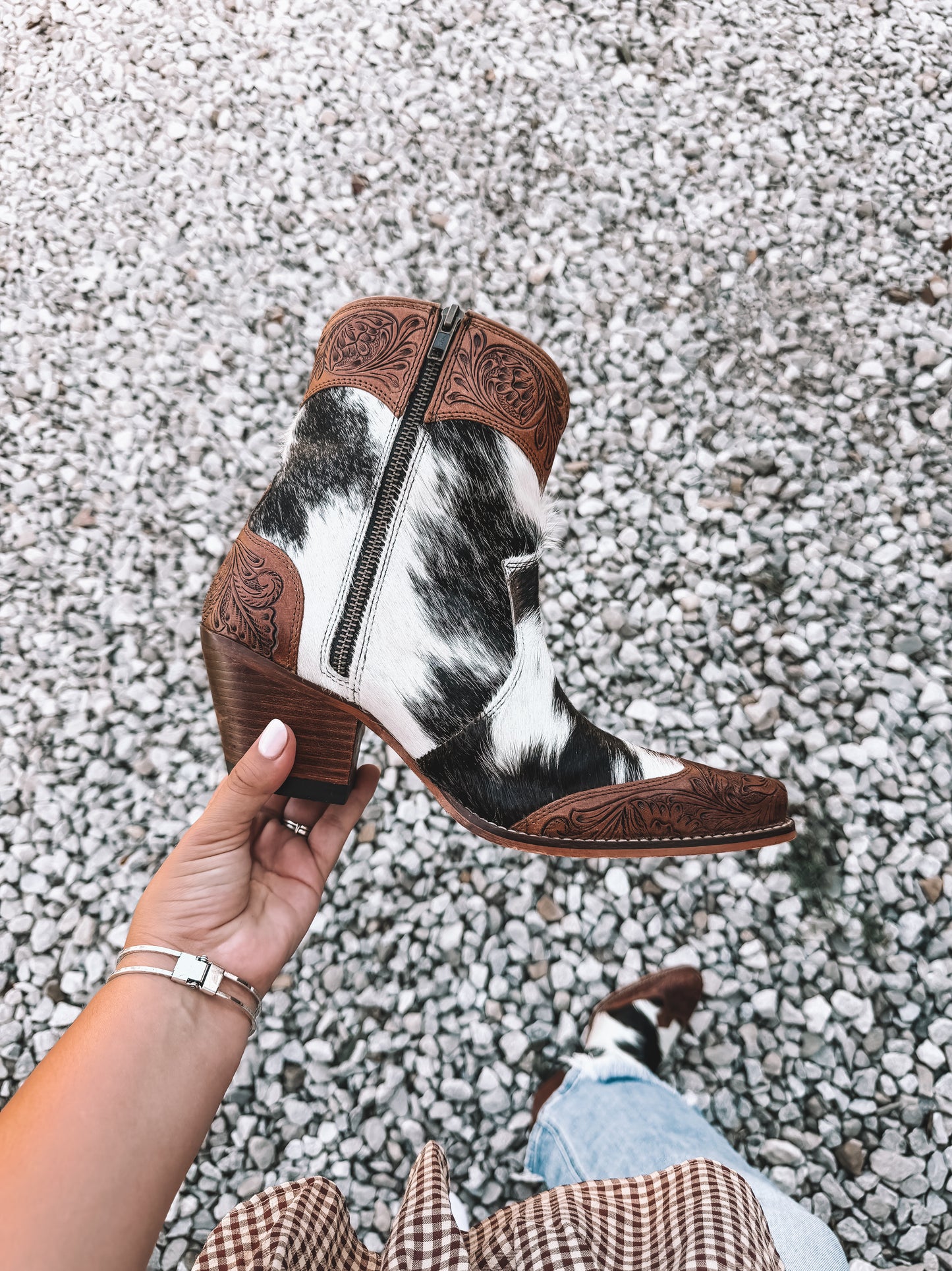 Silverado Cowhide Booties