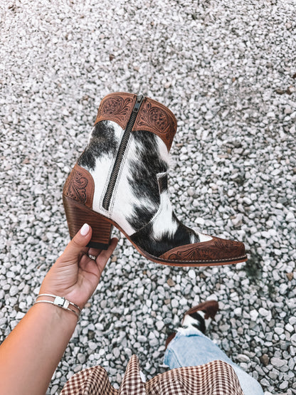 Silverado Cowhide Booties