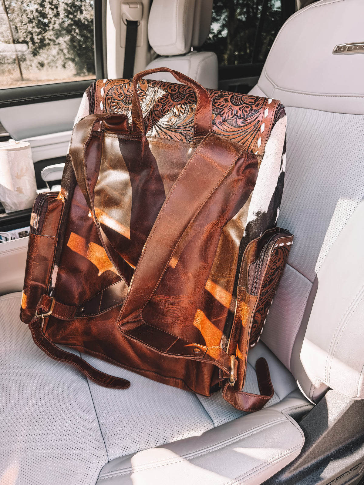 Austin Leather & Cowhide Backpack