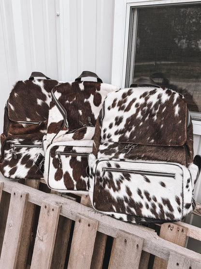 Load it Up Cowhide Backpack in Chocolate