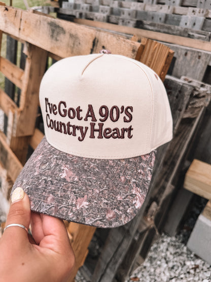 90’s Country Heart Trucker Hat - Camo