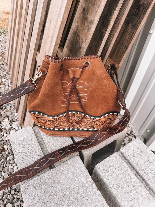 Boot Stitched Bucket Bag